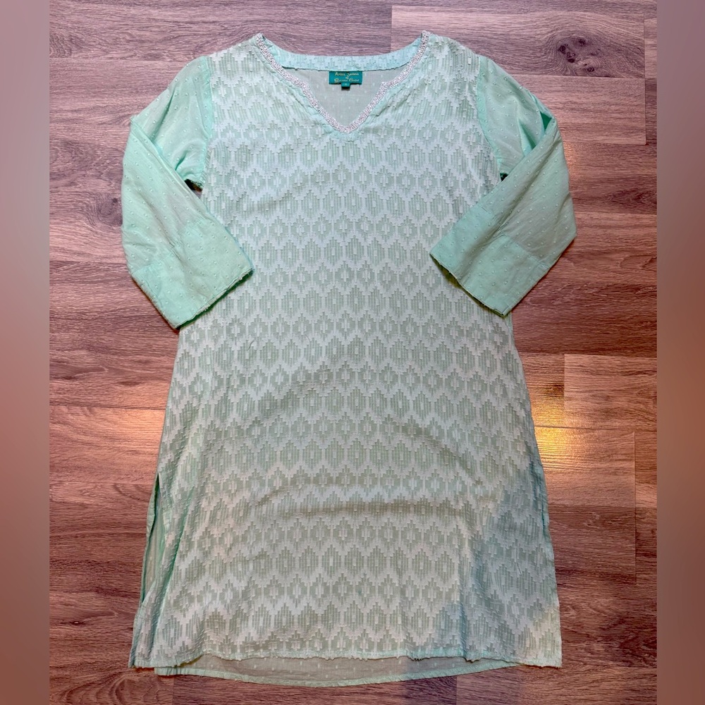 🌊 Italian Beach/Swim Cover-Up with Beaded Neckline | Size Small